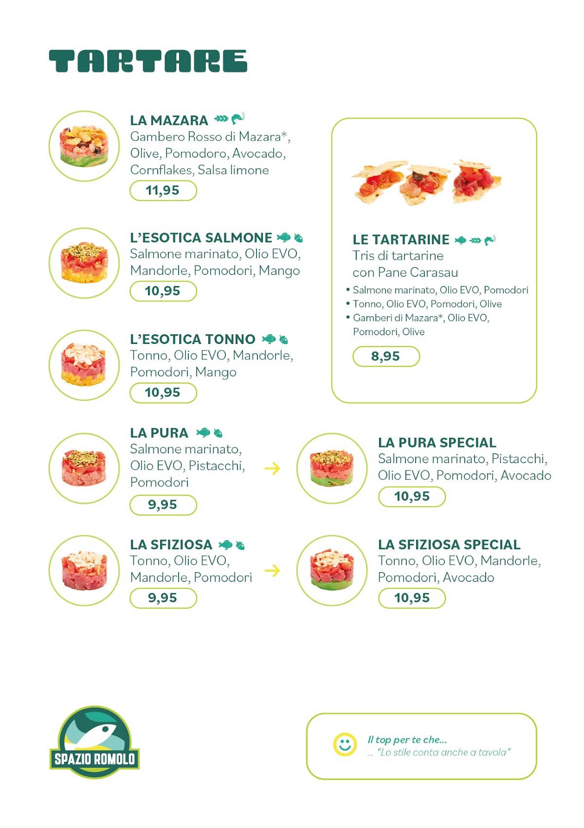 Menu Da Spazio Romolo Oriocenter Ristorante Orio Al Serio