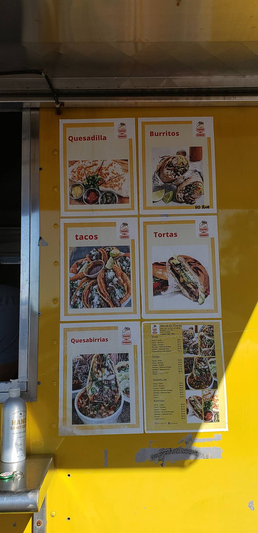 Menu at Tacos El Gordo restaurant, Ephrata, 52 E Main St