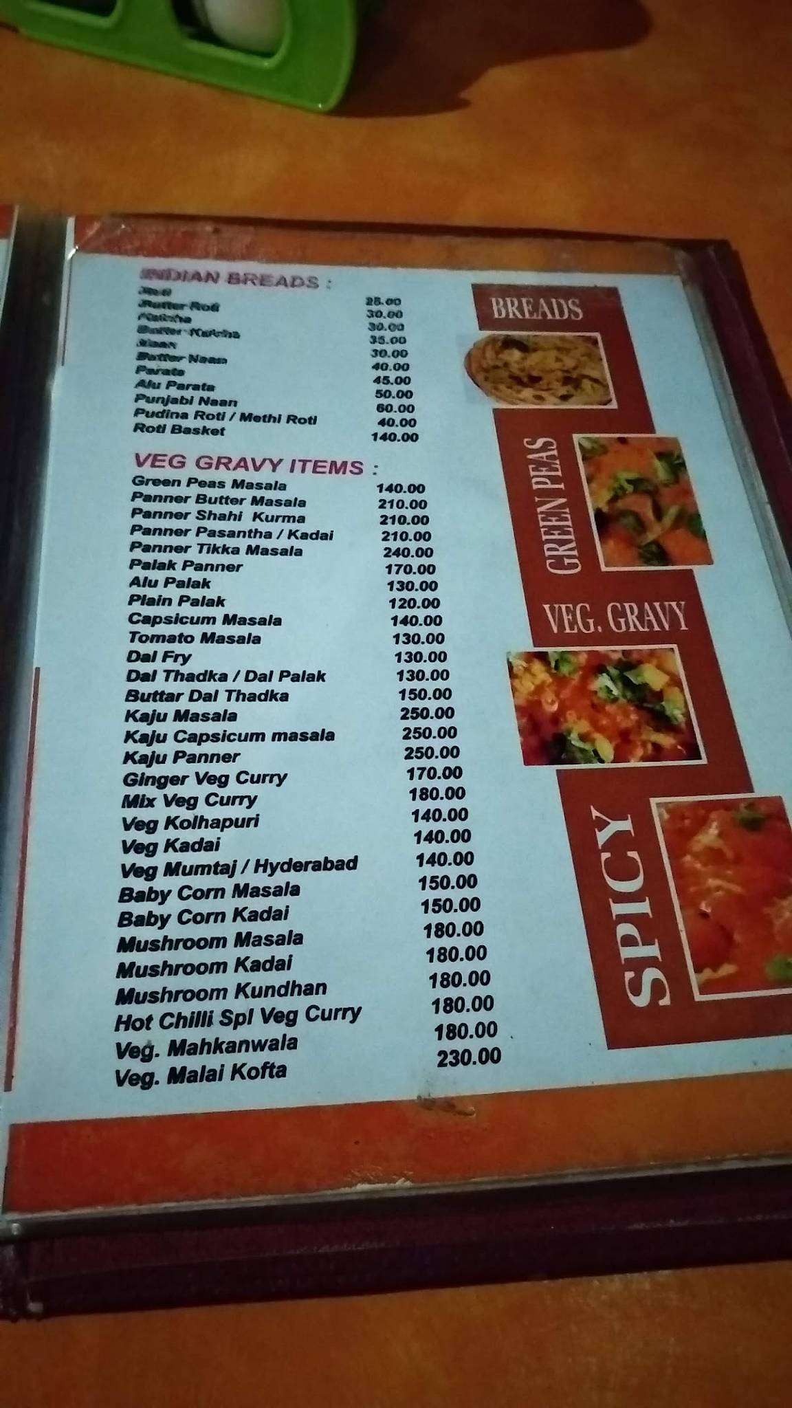 Menu at THE HOT BREADS, Ballari