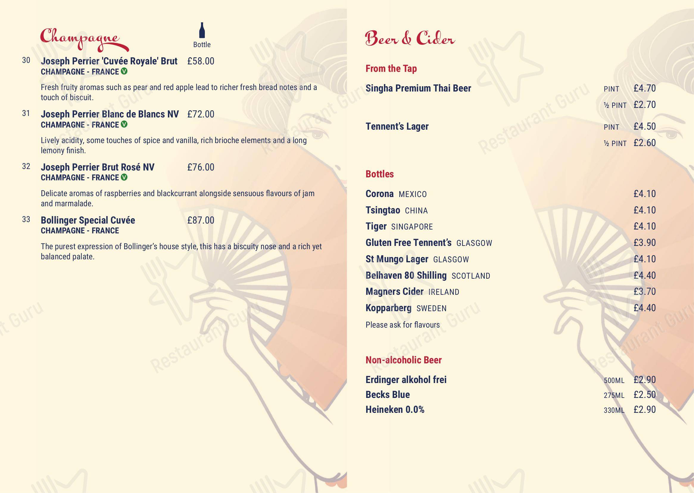 Menu at The Cotton House Chinese & Thai Restaurant, Bonnybridge