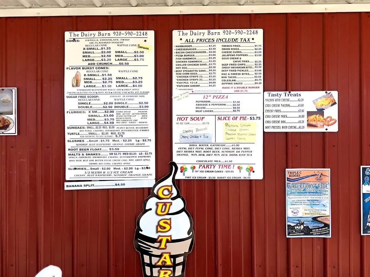 Menu at The Dairy Barn, Lena