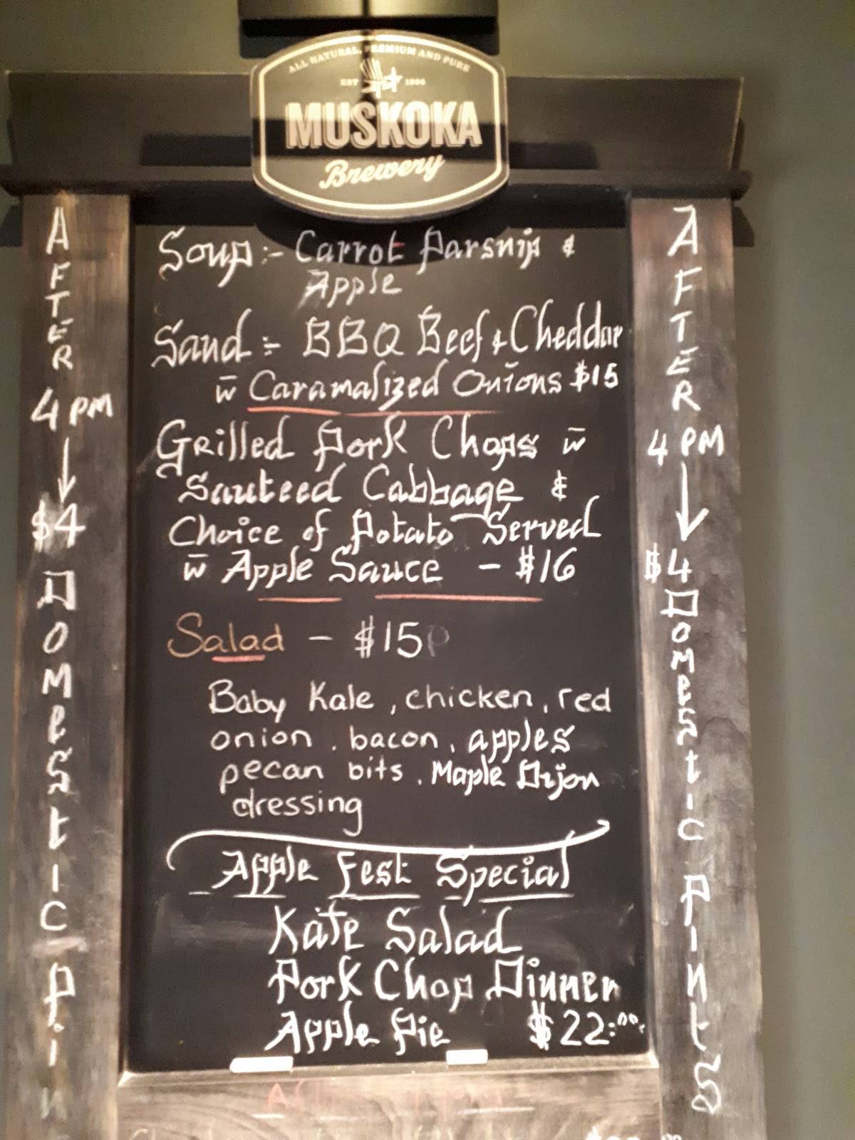 Menu at The Dragon Sports Bar., Brant