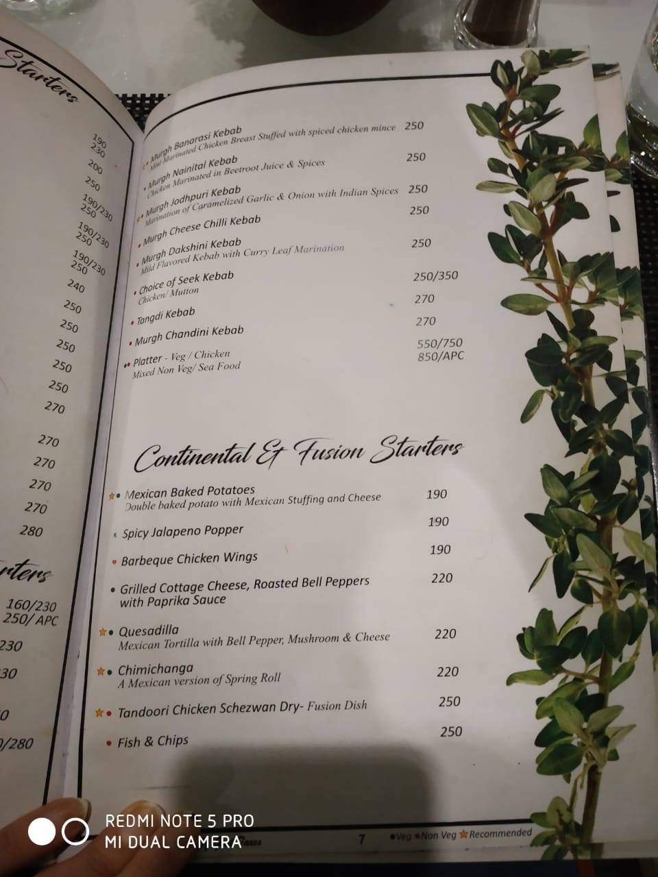 Menu at Thyme Family Restaurant, Mangaluru, 4th Floor