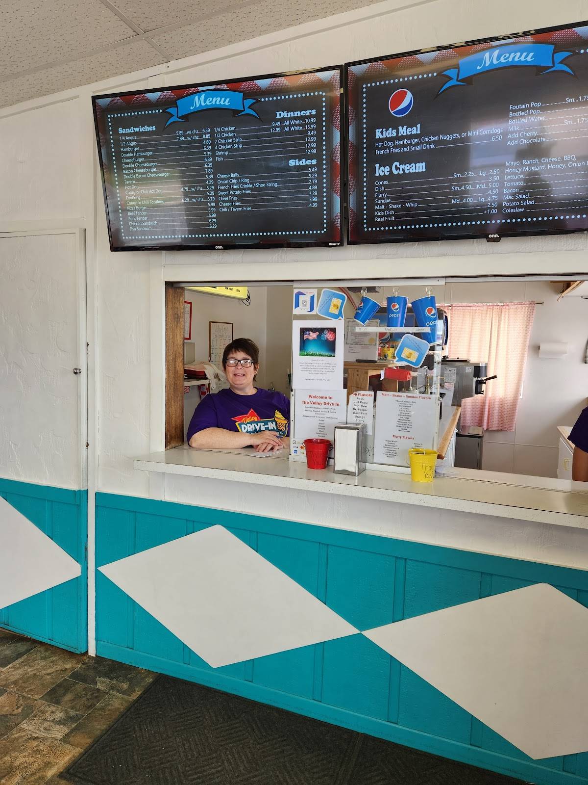 Menu at Valley Drive Inn restaurant, Correctionville