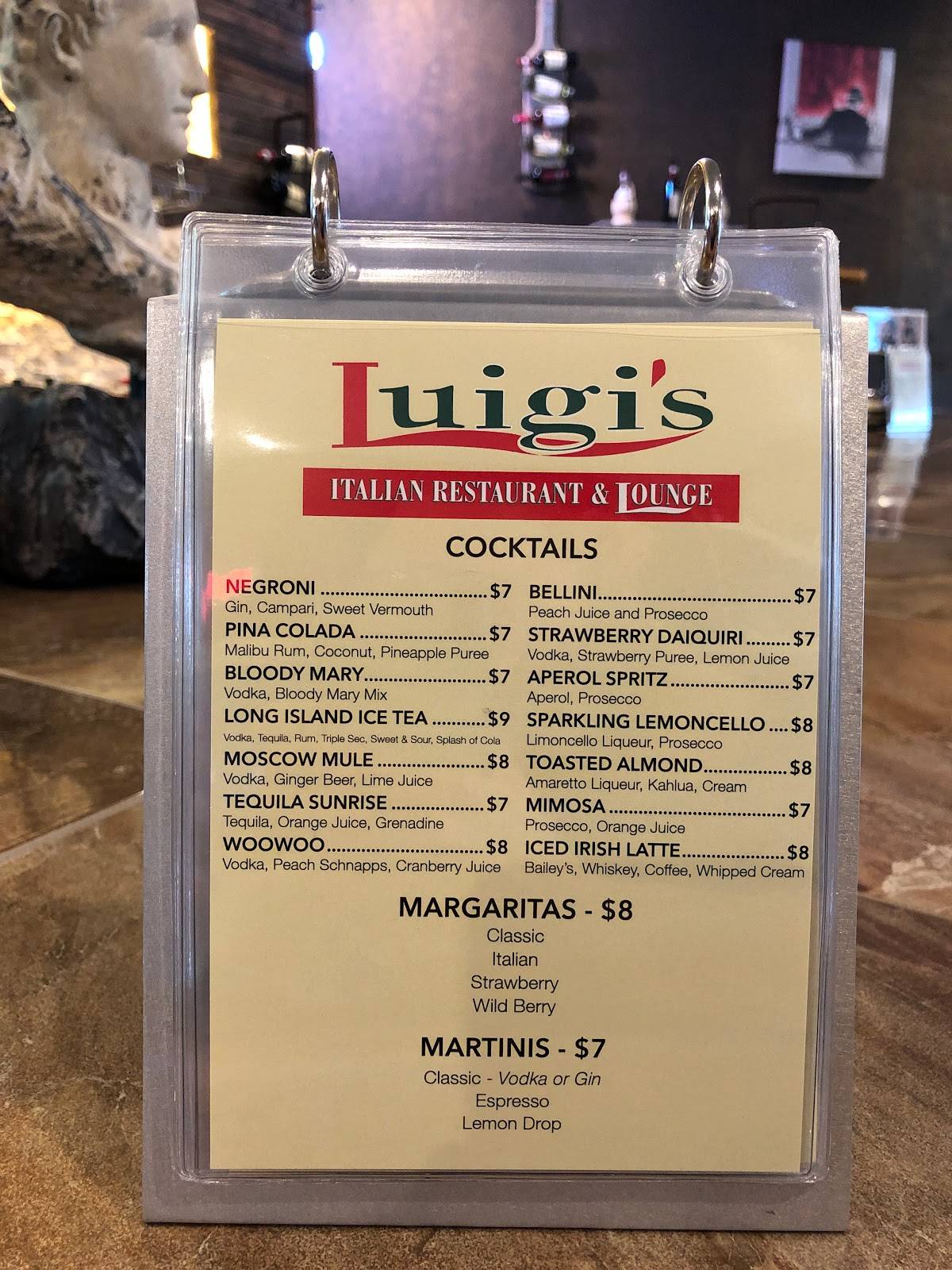 Menu at Luigi's Italian Restaurant & Lounge, Weatherford, E Main St