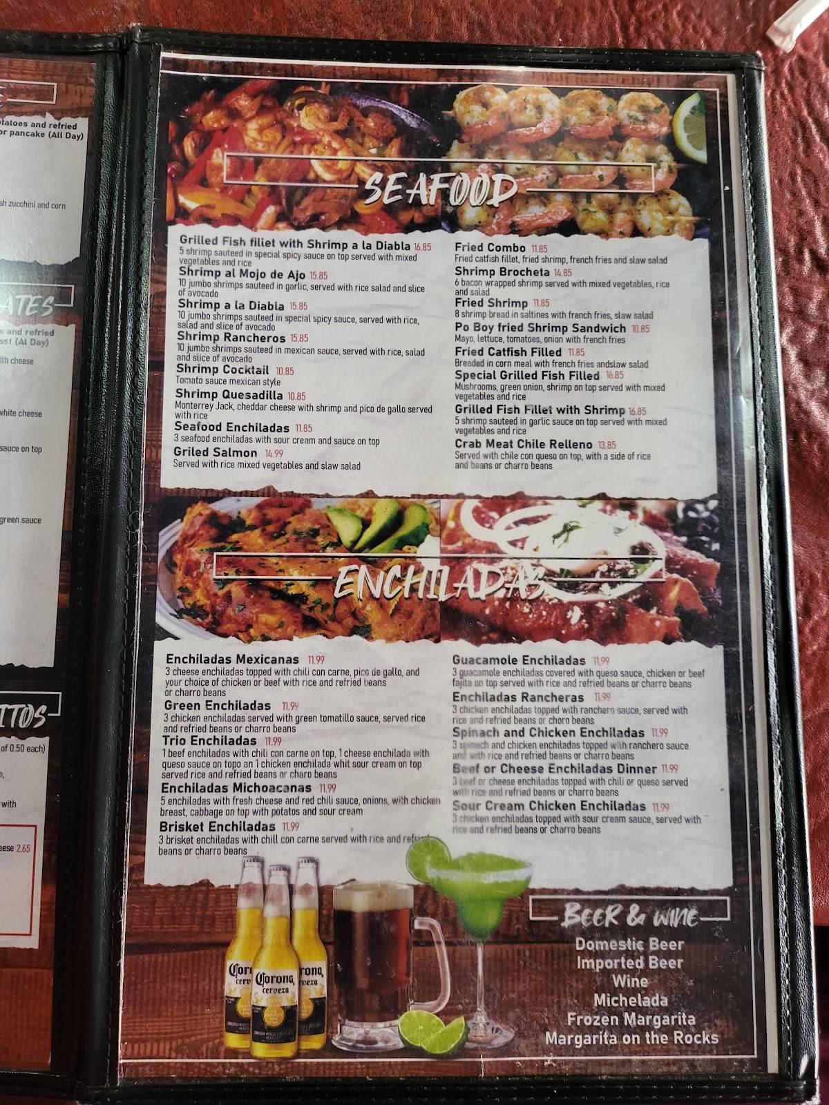 Menu at La Joya Mexican Cocina restaurant, Wylie
