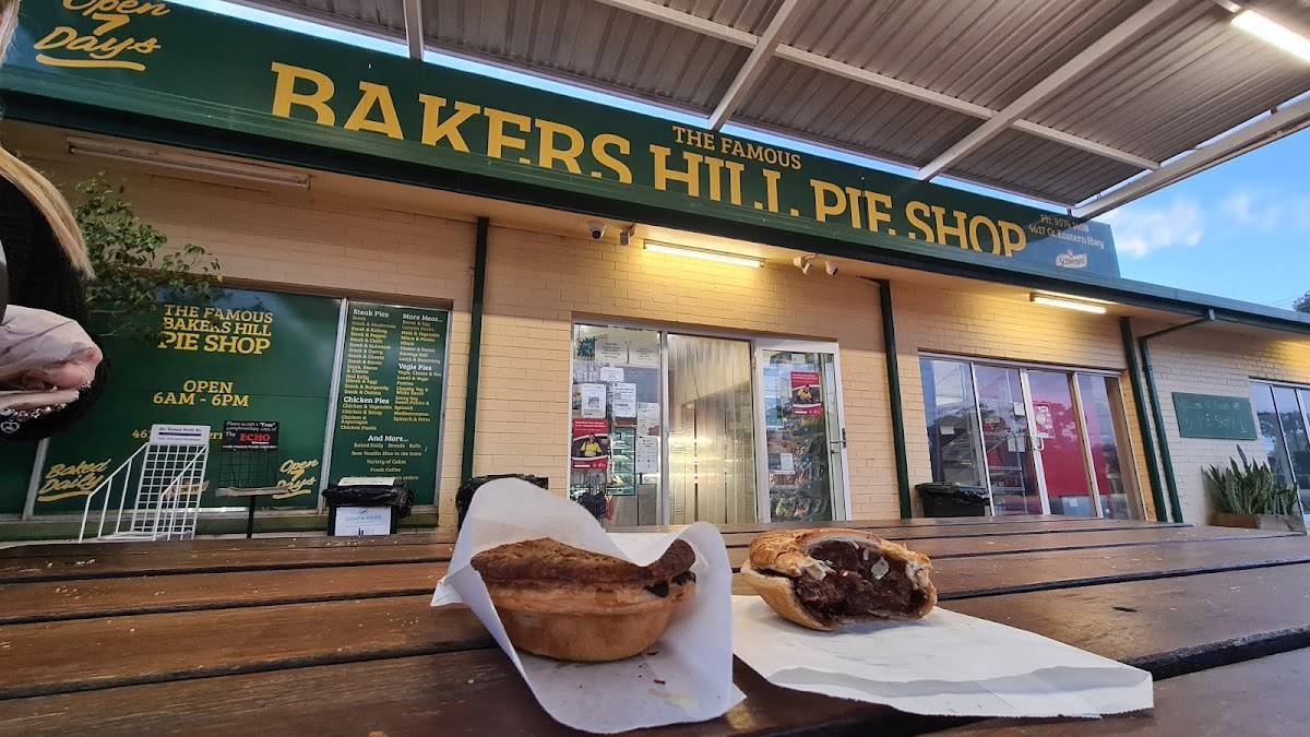 Menu at Bakers Hill Pie Shop restaurant, Bakers Hill