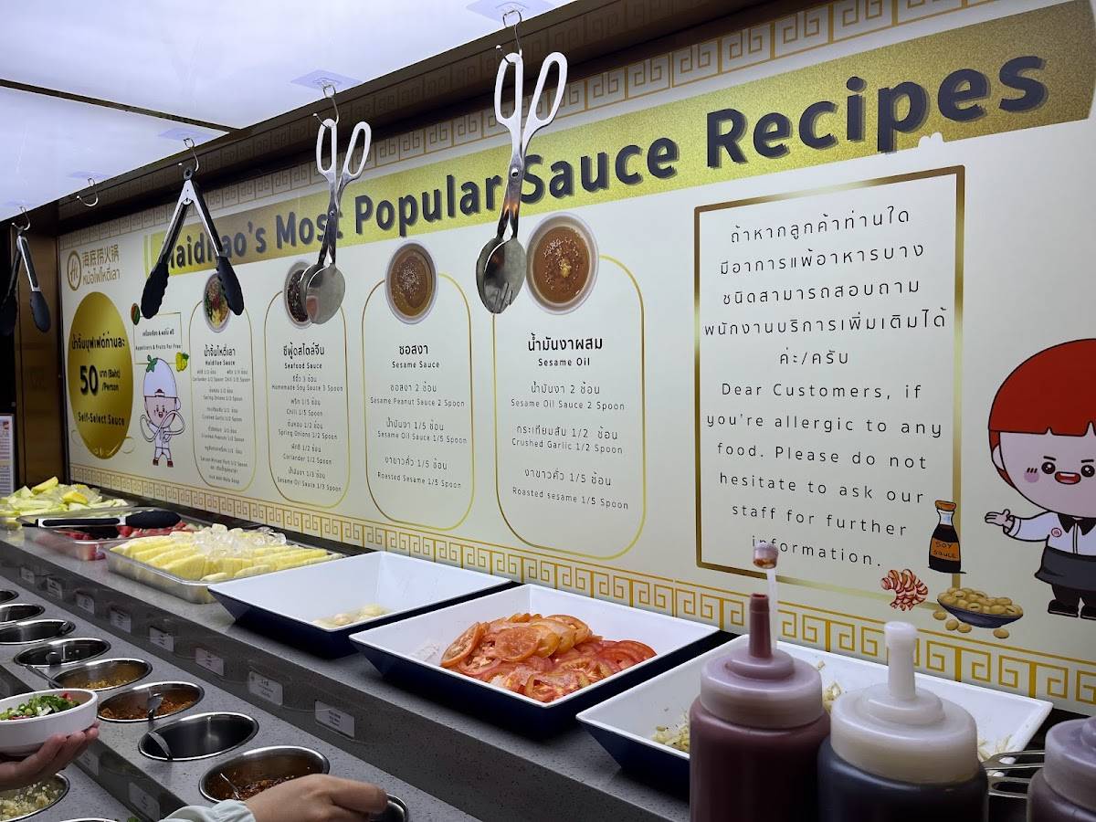 Menu at Haidilao Hot Pot (Central World) restaurant, Bangkok, TH Sub