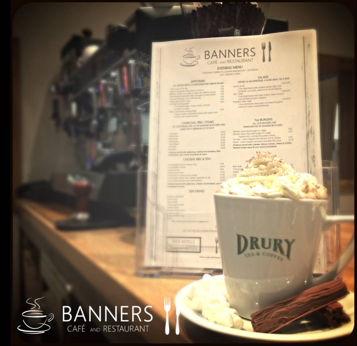 Menu at Banners Restaurant, Bromsgrove, 12 Finstall Rd