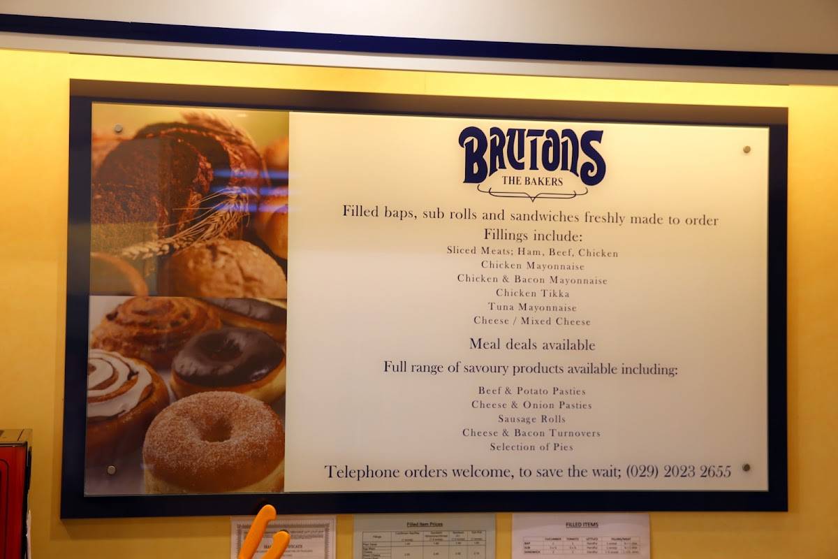 Menu at Brutons The Bakers (Lower Canton), Cardiff, 223 Cowbridge Rd E