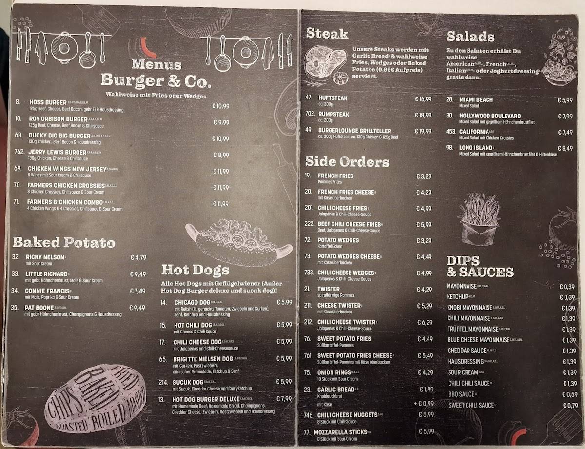 Speisekarte von Burger Lounge Quickborn restaurant, Quickborn
