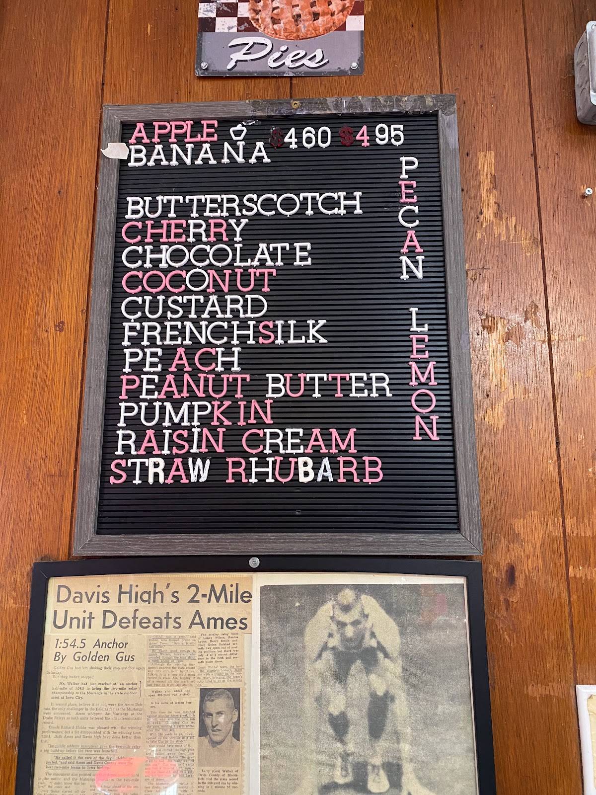 Menu at Canteen Lunch in the Alley restaurant, Ottumwa