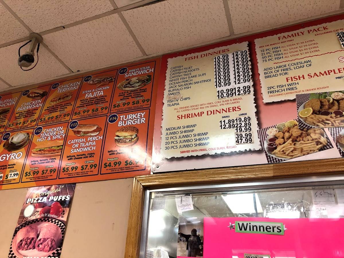 Menu at Captain Fresh Fish & Chicken restaurant, Kankakee