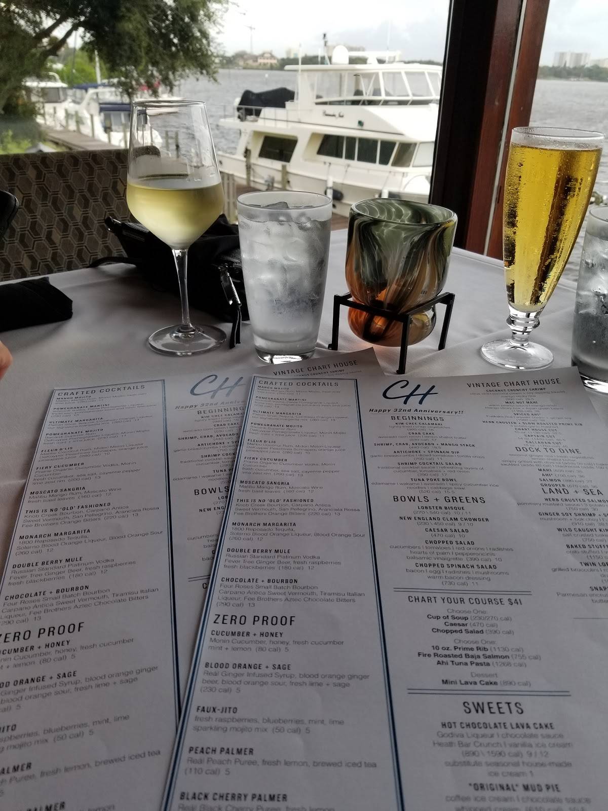 Menu at Chart House steakhouse, Daytona Beach, Marina Point Dr