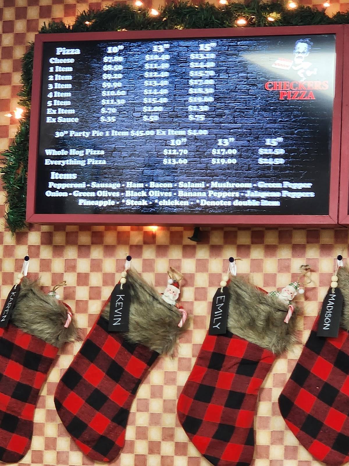 Menu At Checkers Pizza, Llc Pizzeria, Crestline