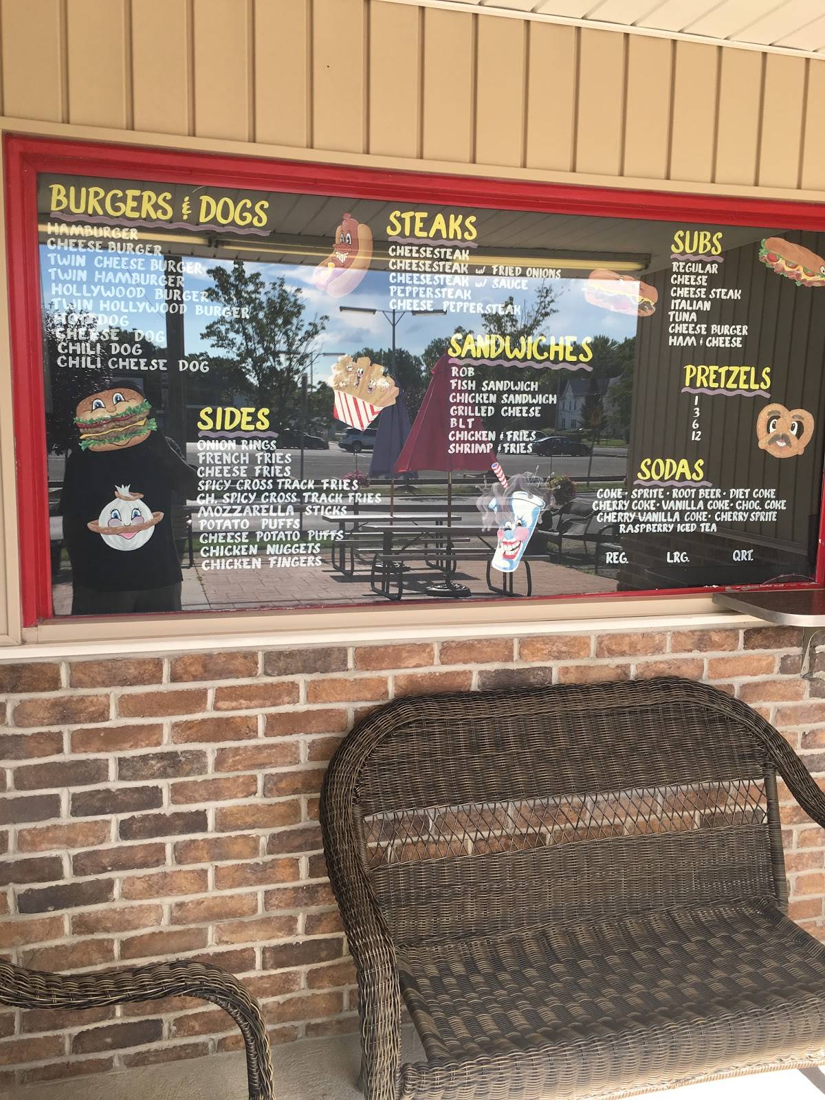 Menu at Twin Kiss Drive In restaurant, Clayton
