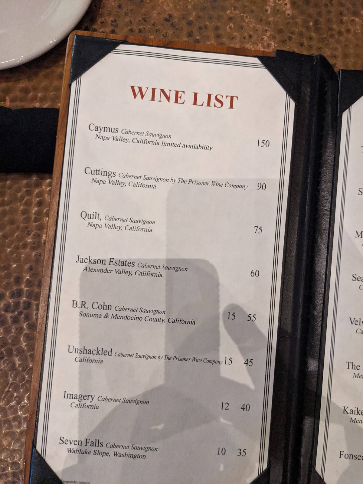 Menu at Copper Creek Restaurant, Abilene