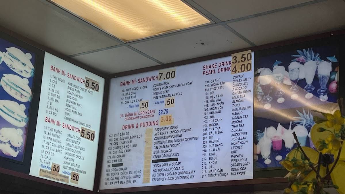 Menu at Dakao Sandwiches II restaurant, Milpitas