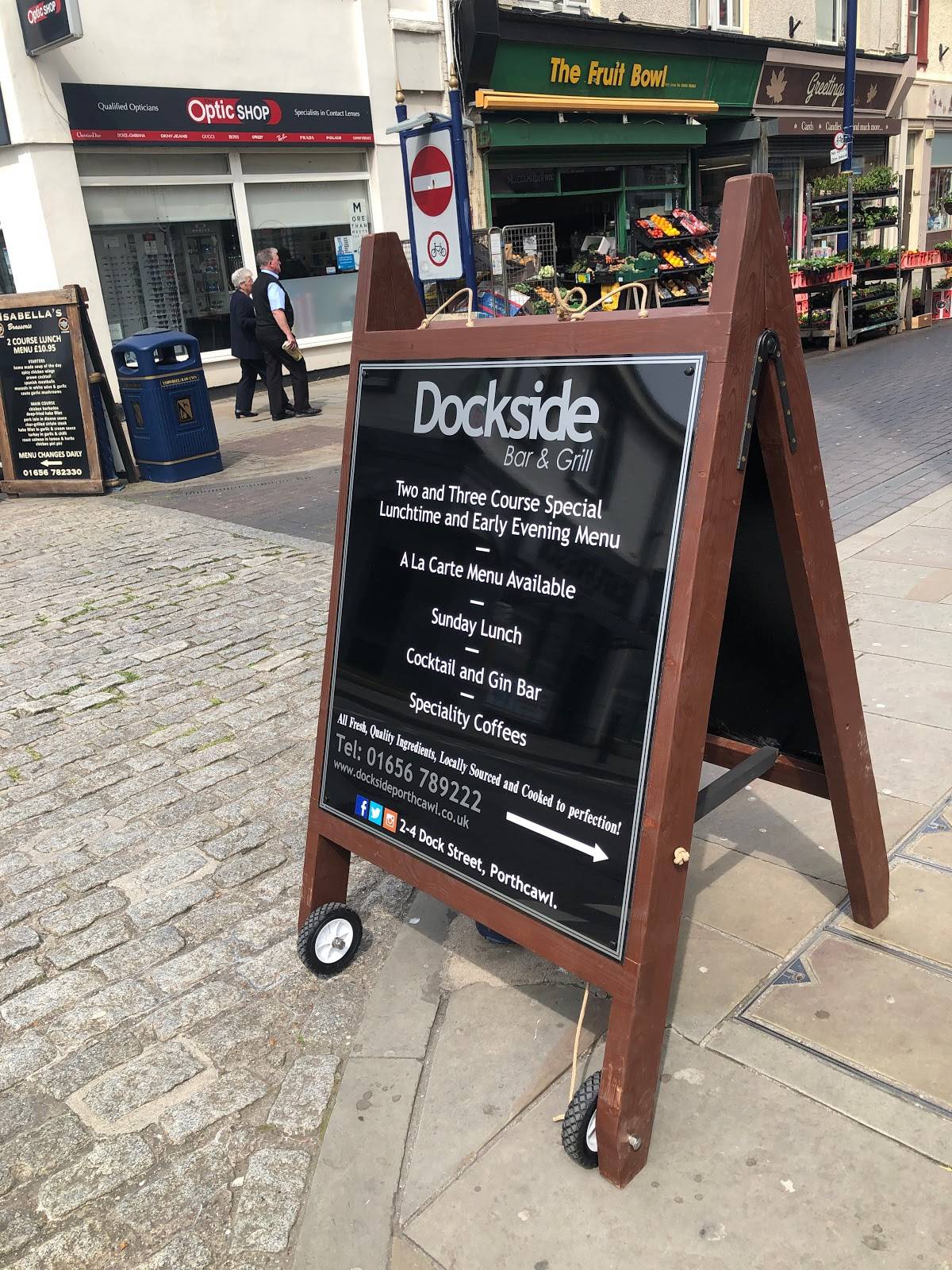 Menu at Dockside bar & grill, Porthcawl