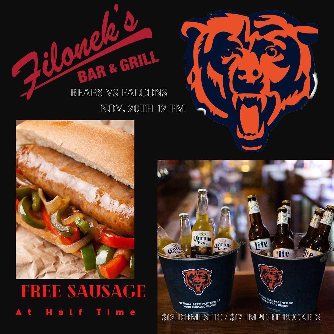 Menu at Filonek's Bar and Grill, Chicago