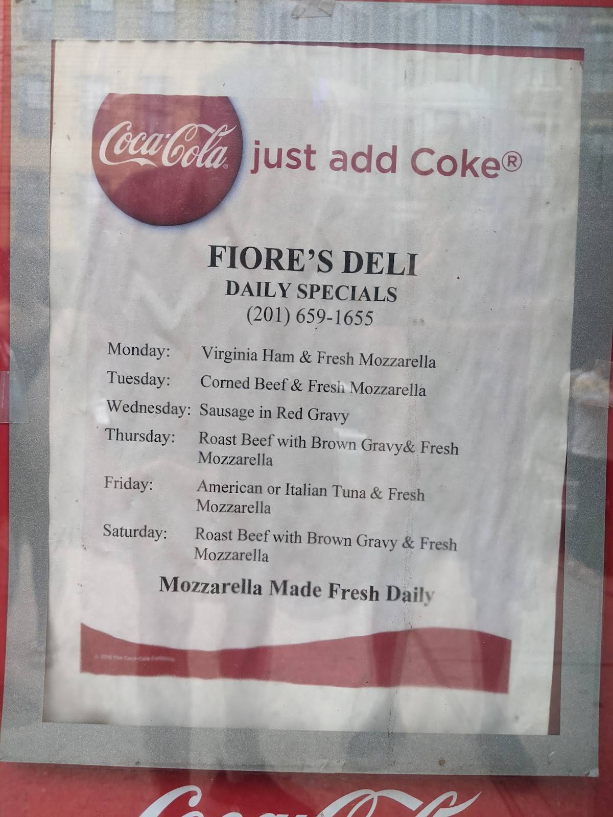 Menu at Fiore's House of Quality restaurant, Hoboken