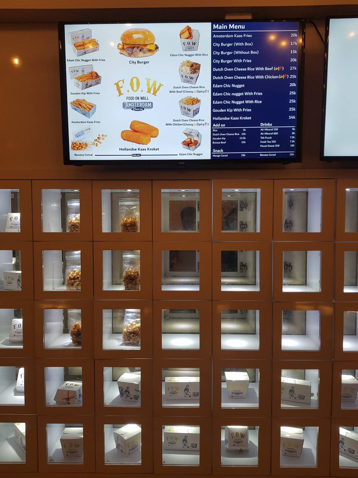 Menu at FoodOnWall Dago restaurant, Bandung