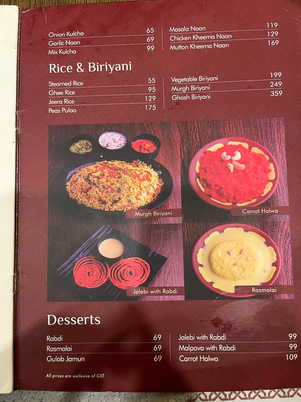 Menu at Karama Restaurant, Bengaluru, 55 Mosque Road Frazer Town