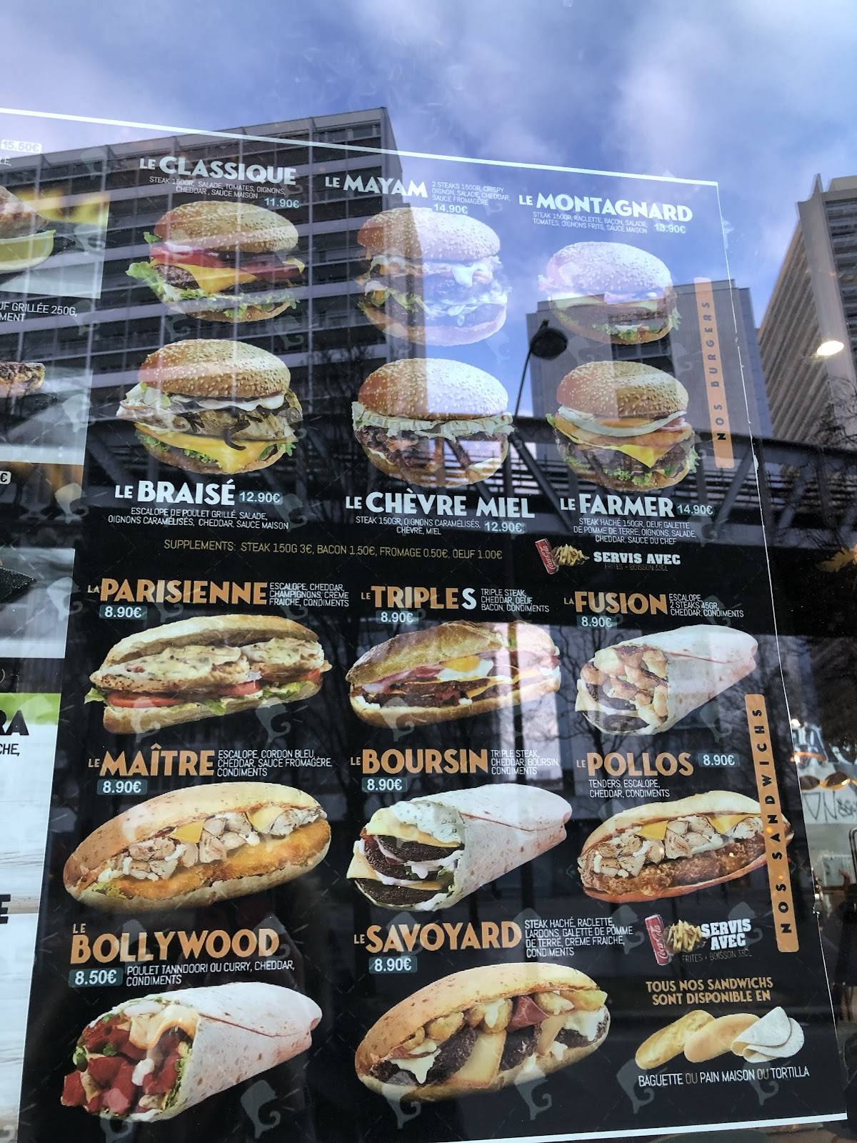 Menu at MAYAM Restaurant, Paris