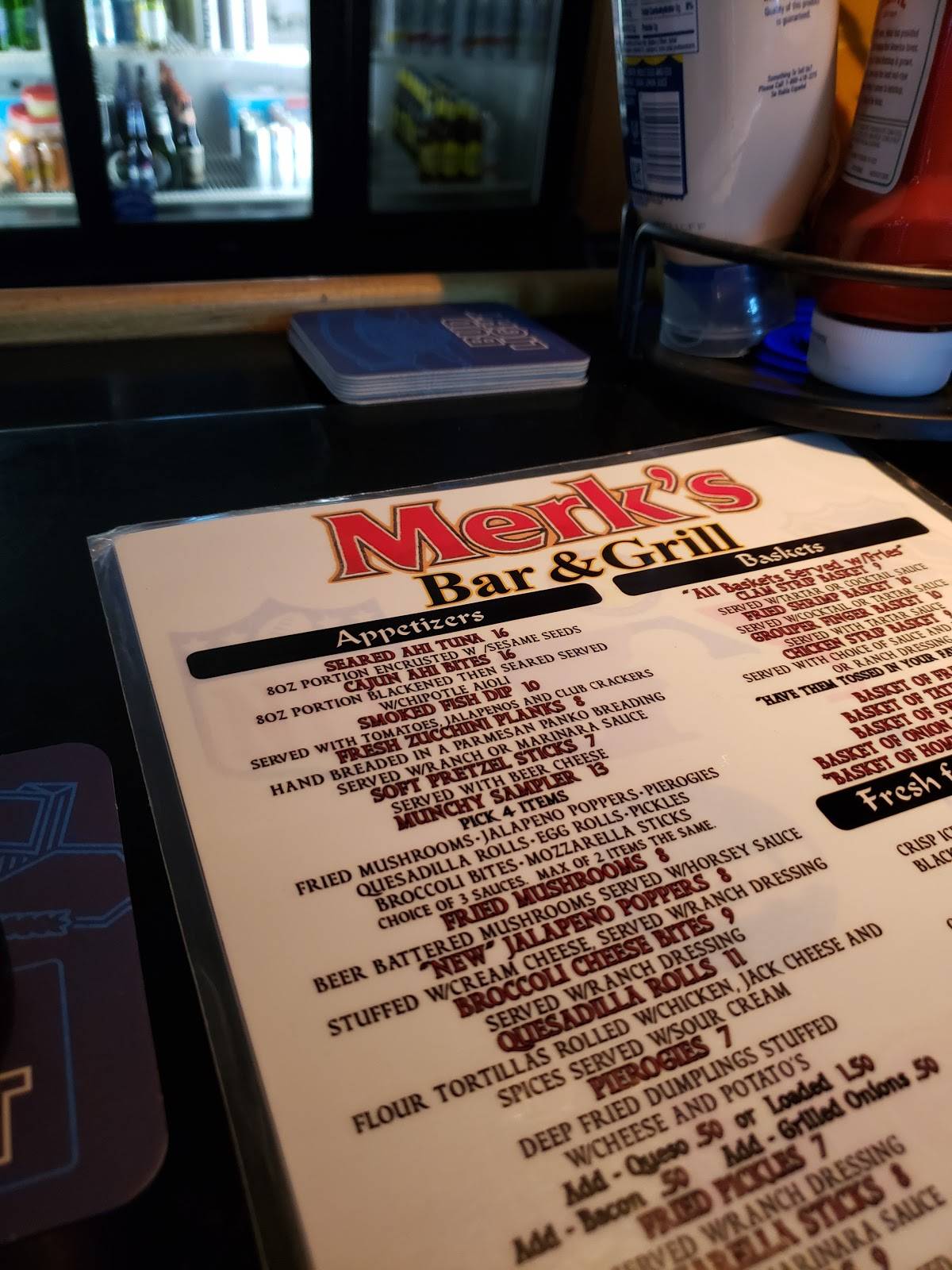 Menu at Merk's Bar & Grill, New Smyrna Beach