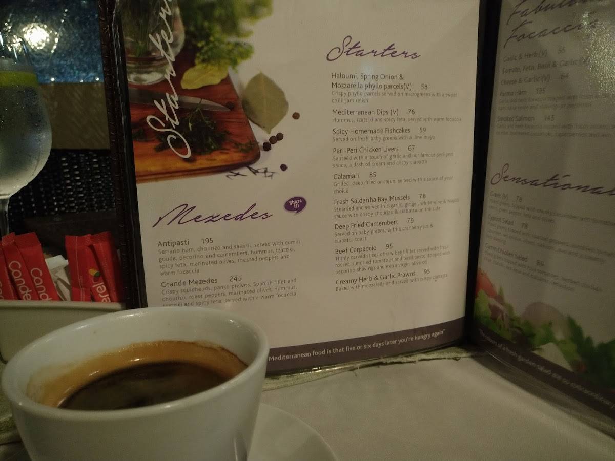 Menu at Olive & Oil restaurant, Umhlanga, Oceans Mall