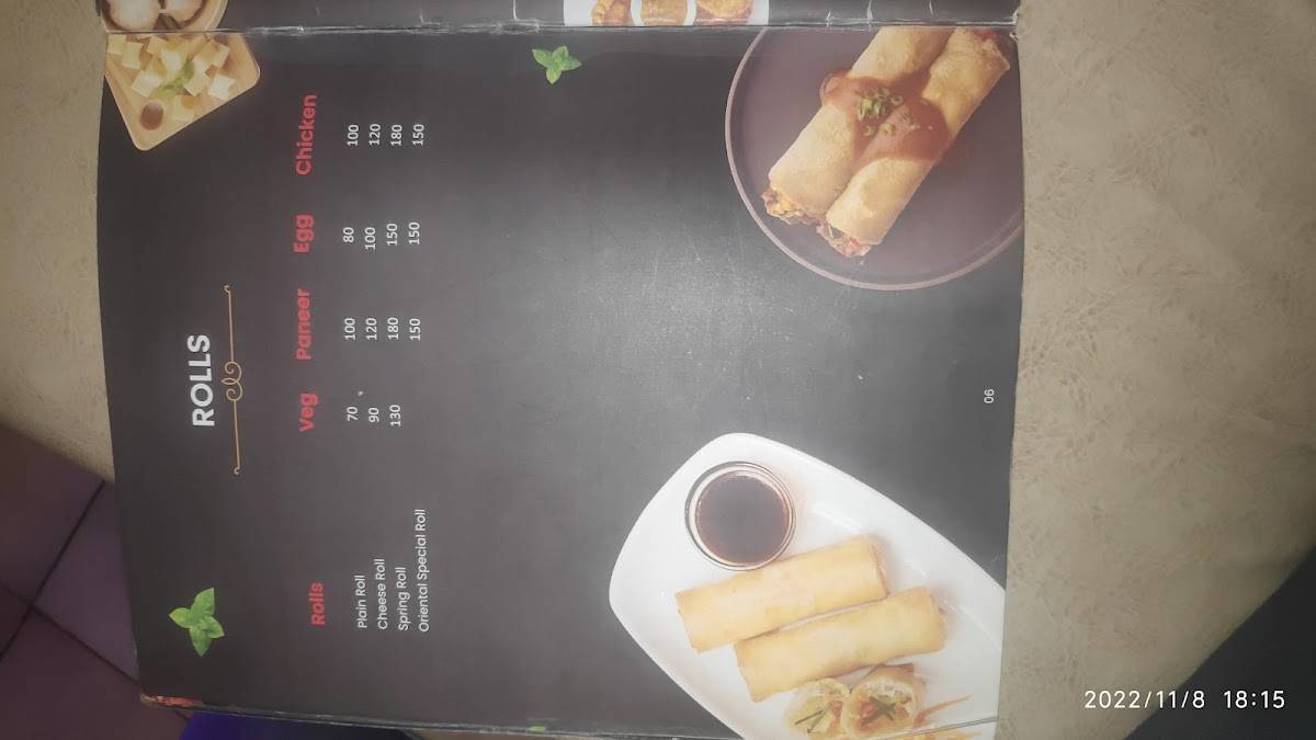 Menu at Oriental Meat & Eat Restaurant Narengi, Guwahati