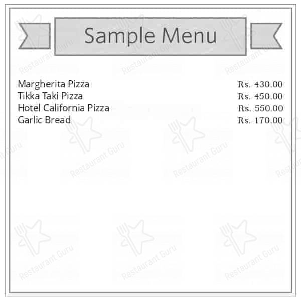 POMP - Pizza On My Plate menu