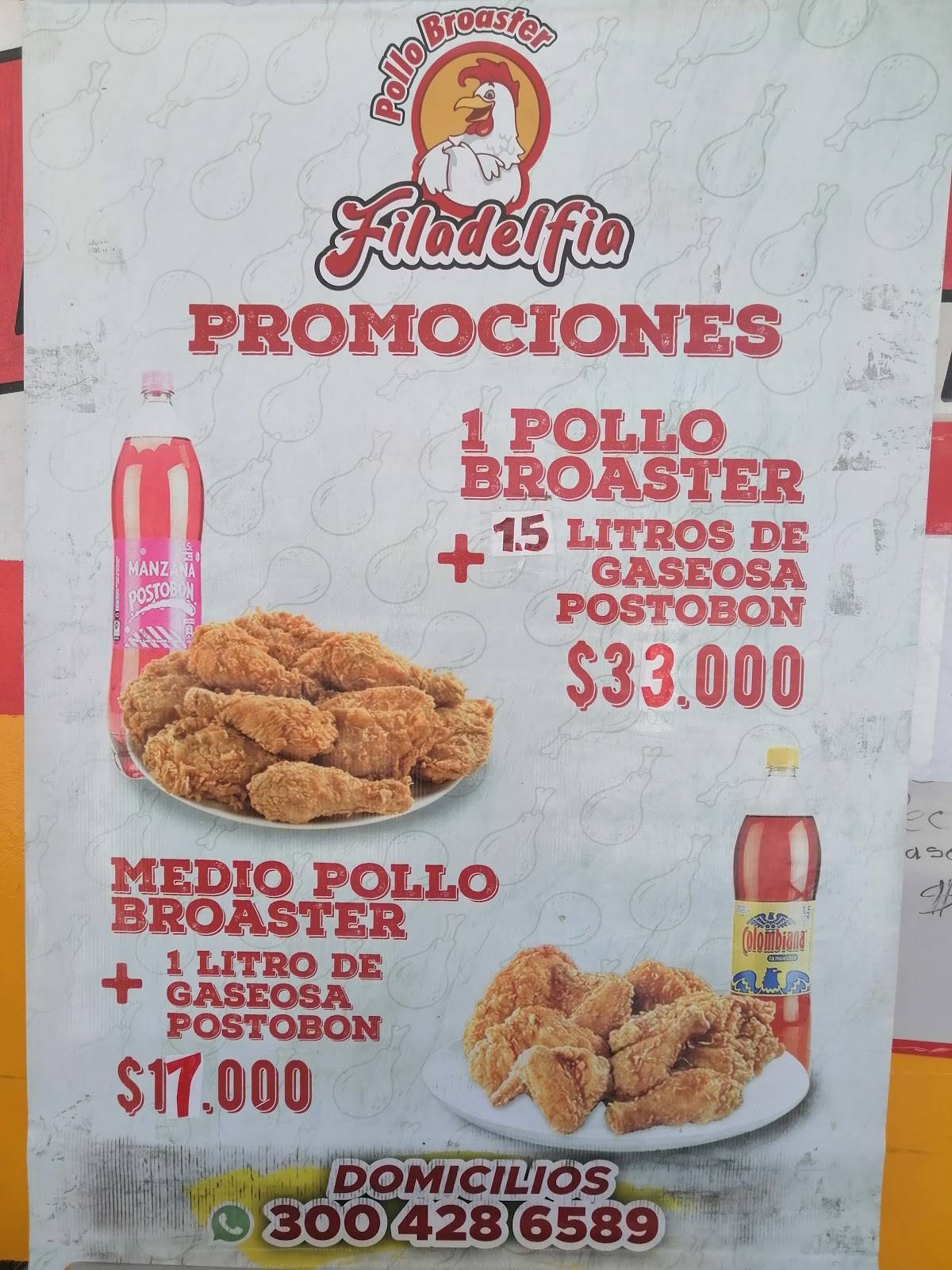 Carta Del Restaurante Pollo Broaster Filadelfia Santa Marta