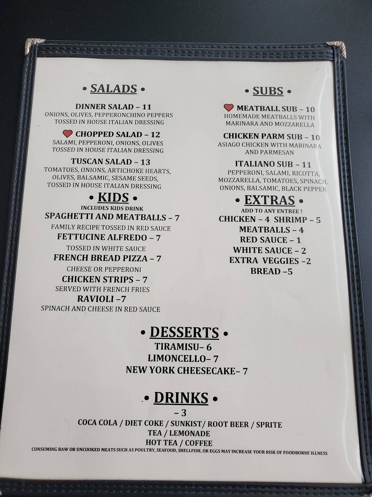 Menu At Preteroti's Spaghetti House Restaurant, Findlay