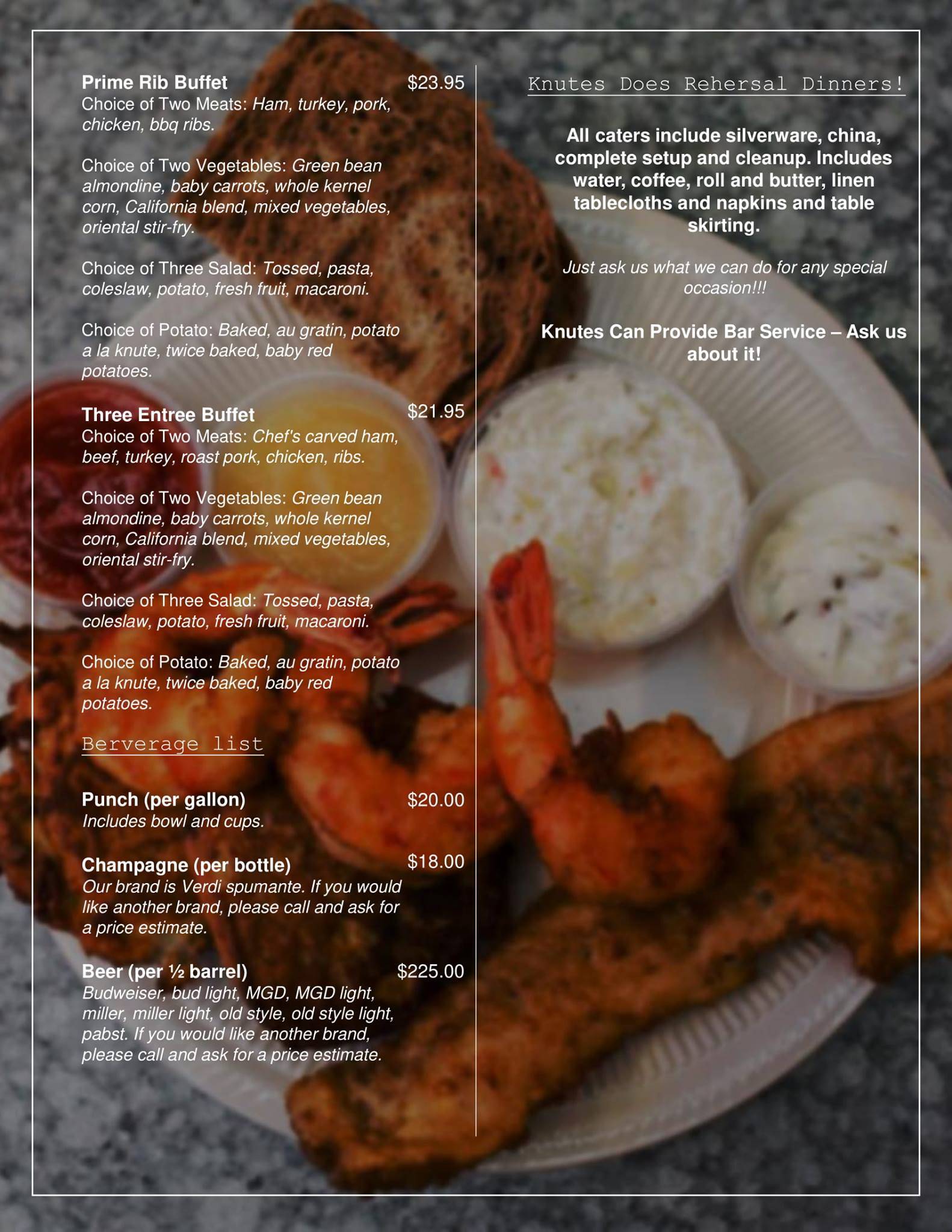 Menu at Knute's Bar & Grill, Orfordville