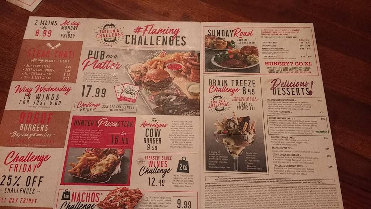 Menu at The Glasshouse pub & bar, Wath upon Dearne, Sandygate