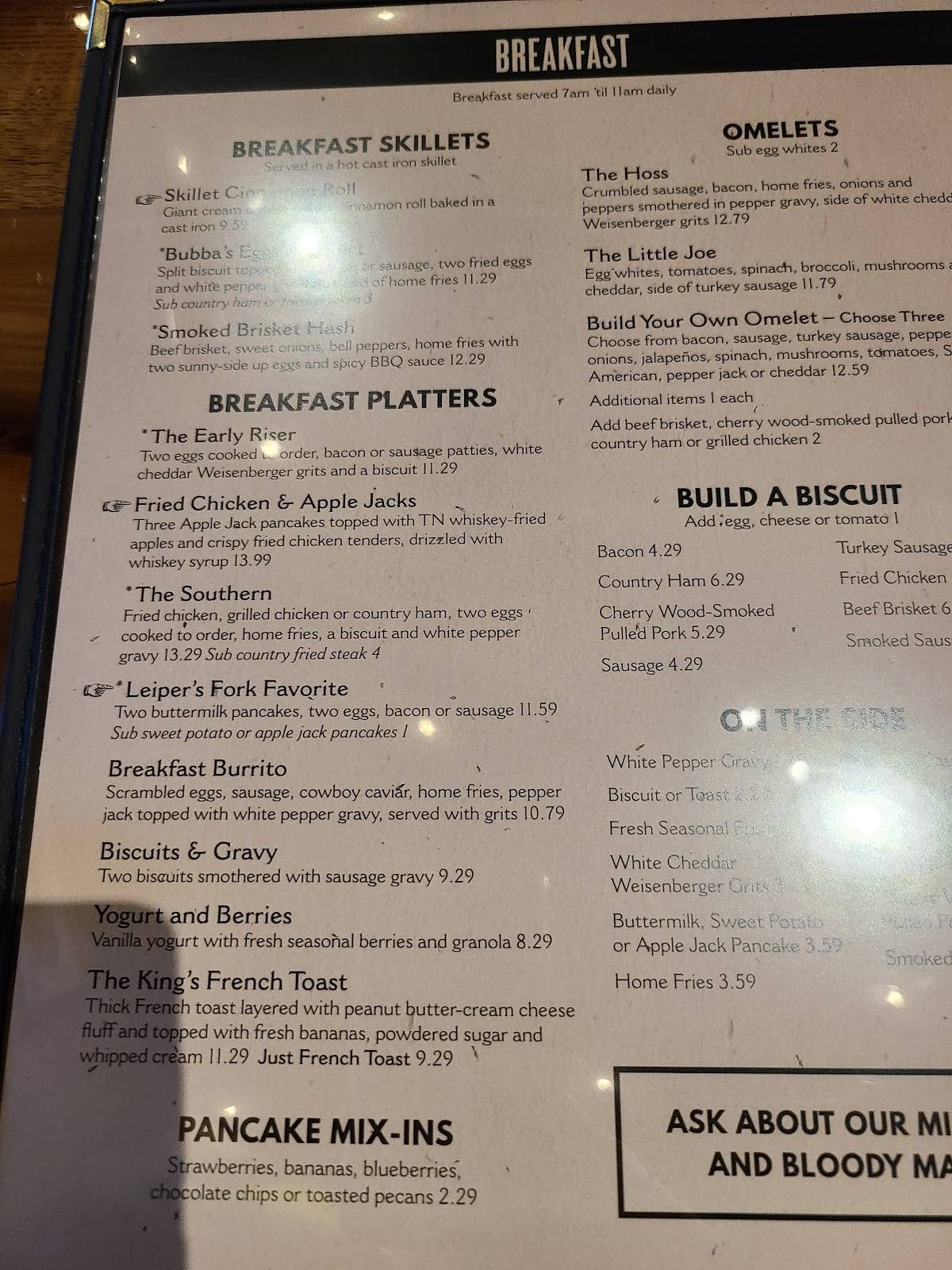 Menu at Puckett's Restaurant Cullman, Cullman