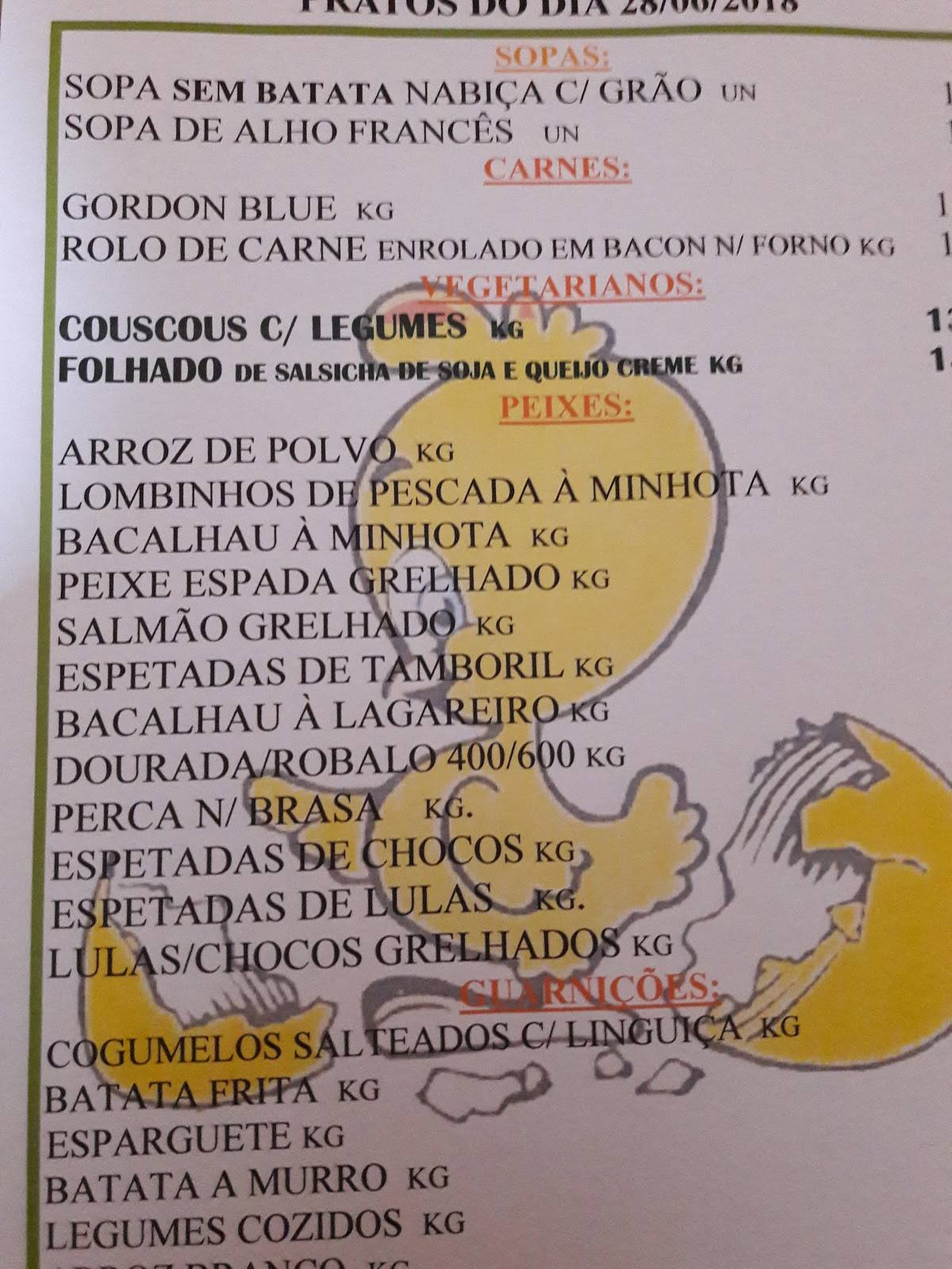 Menu Em Churrasqueira Central Do Infantado Restaurante Loures