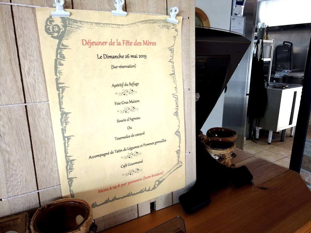 Menu au Le Refuge du Goulet Restaurant Savoyard, SaintVincentsurJard