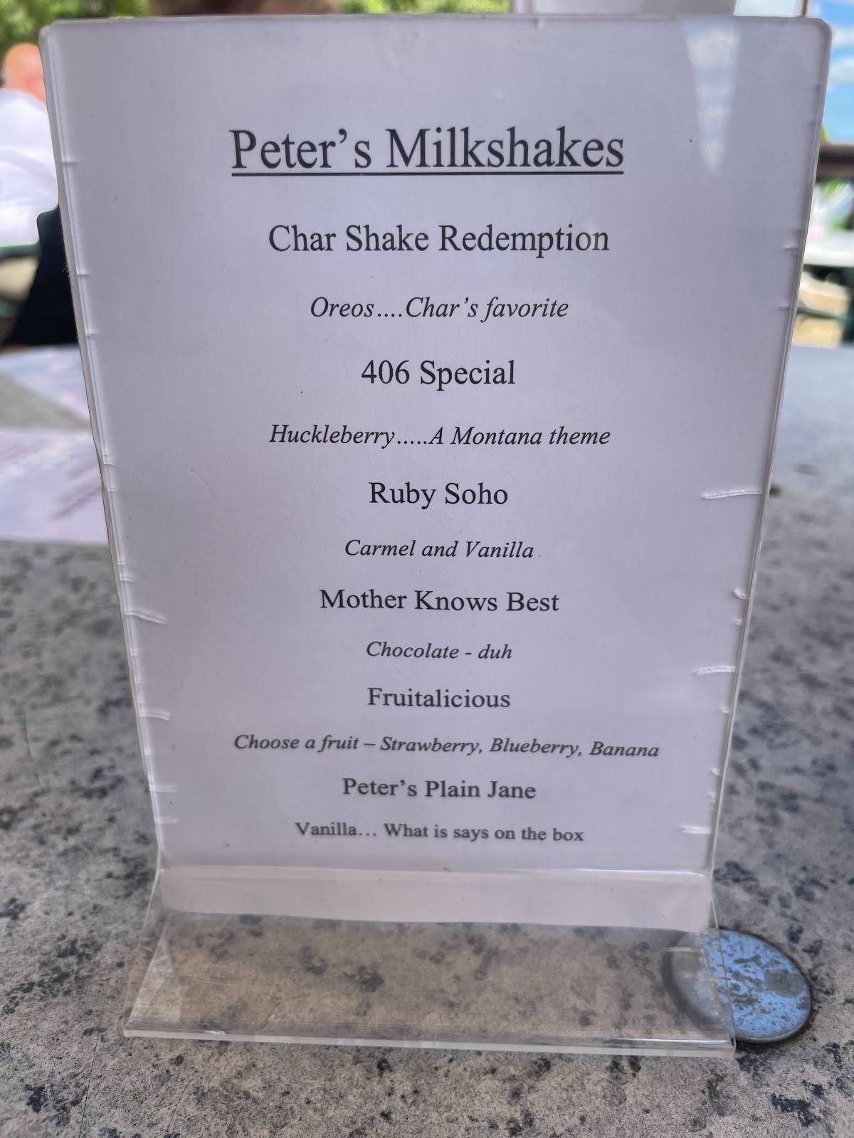 Menu at Marine Landing b.o.t.m. restaurant, Marine on Saint Croix