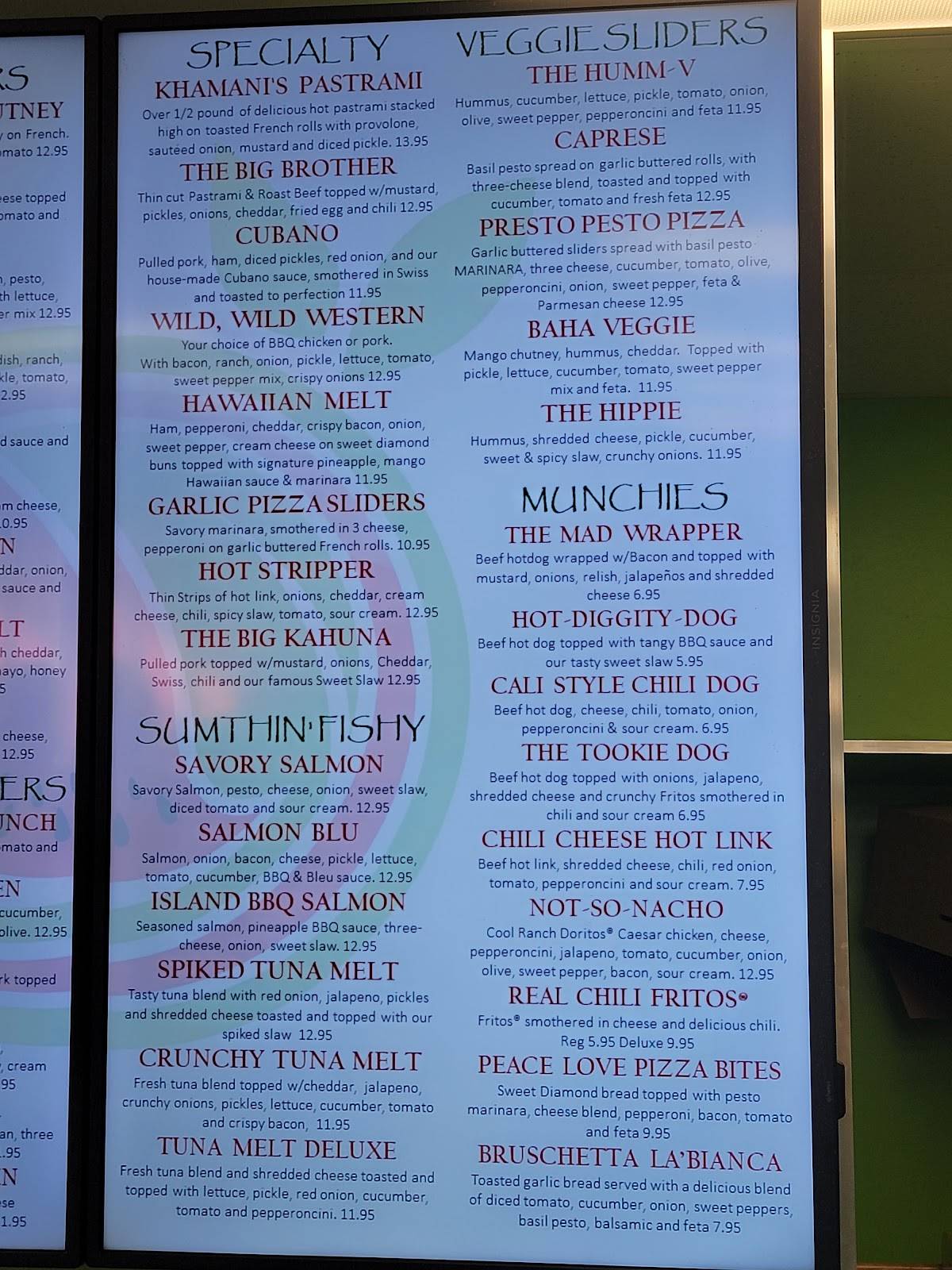 Menu at Melon Seed Deli & Frozen Yogurt fast food,