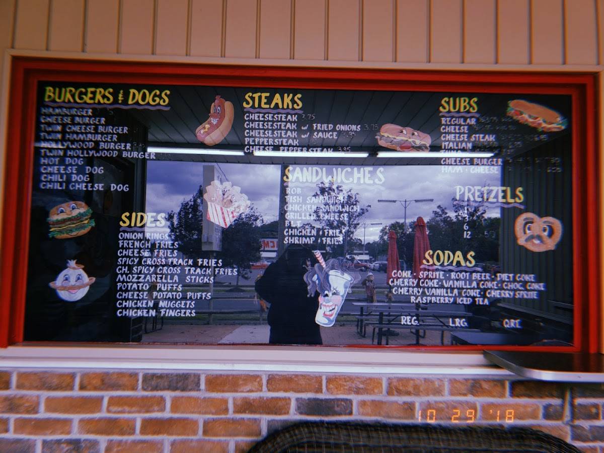 Menu at Twin Kiss Drive In restaurant, Clayton