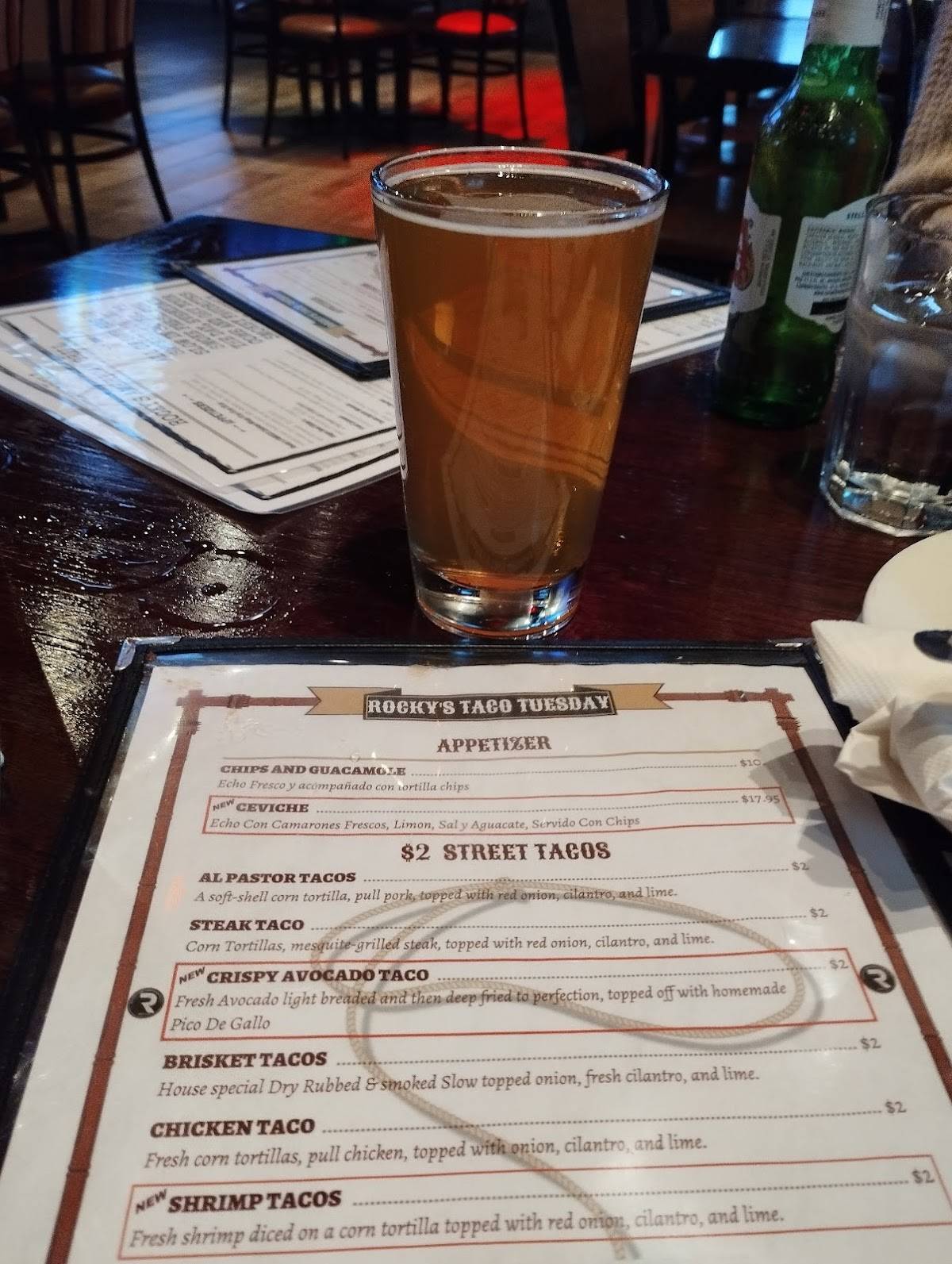Menu at Rocky's American Grill pub & bar, Prospect Heights