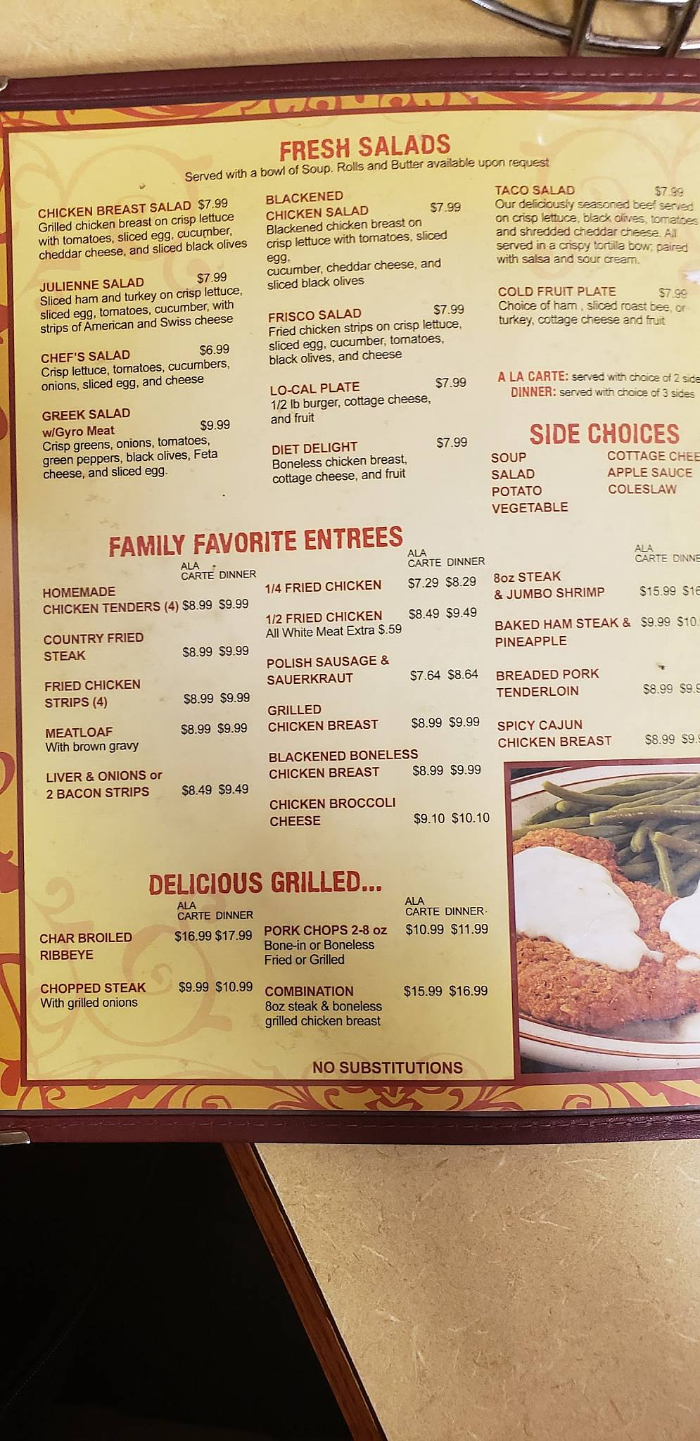 Menu at Round Table Family Restaurant, Godfrey, Godfrey Rd b
