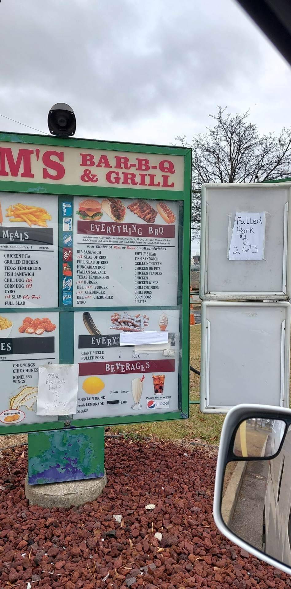 Menu at Tom's B.B.Q & Grill BBQ, Toledo