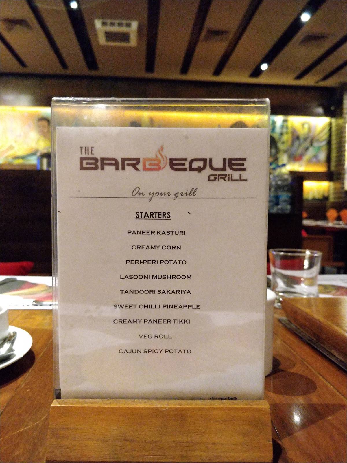 Menu at The Barbeque Grill, Vadodara, 3rd Floor