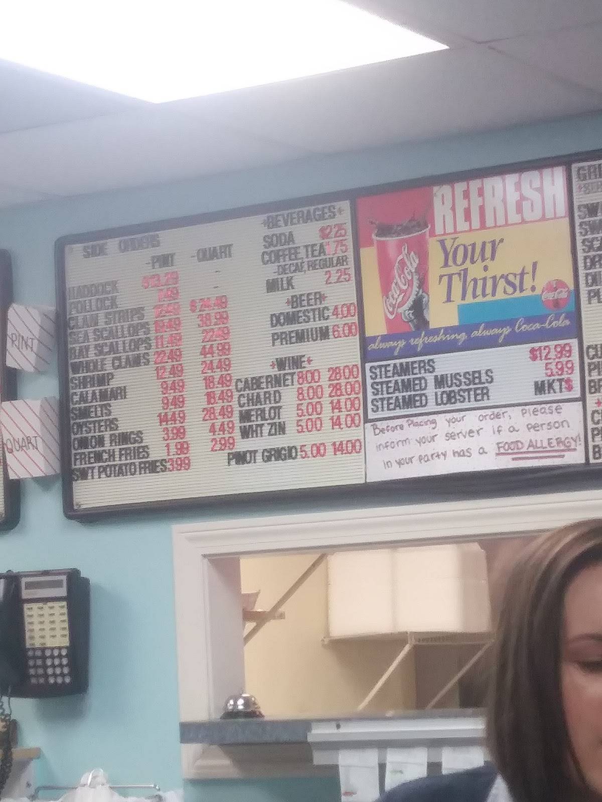 Menu at West Boylston Seafood & Restaurant, West Boylston