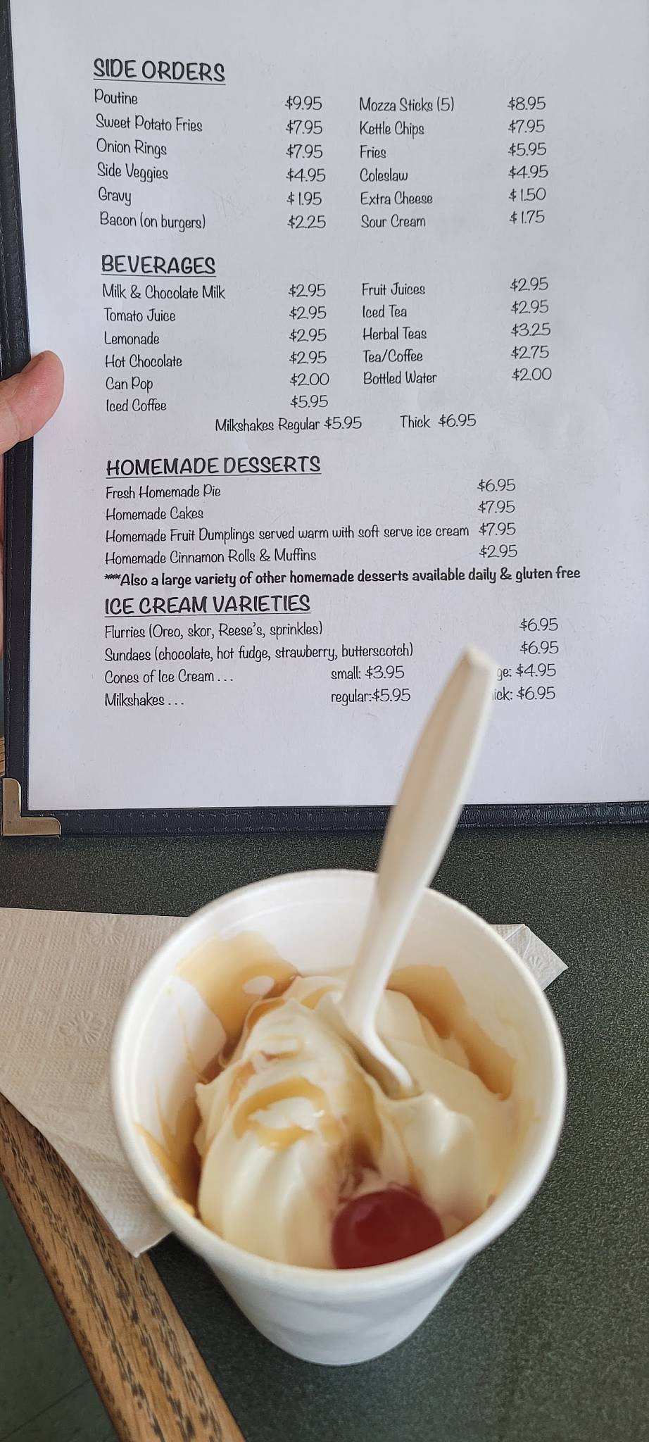 Menu at White Gull Restaurant & Marina, Lockeport