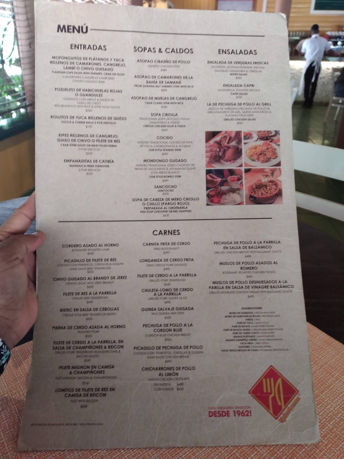 Menu at típicobonao (Bonao Sur) restaurant, Bonao