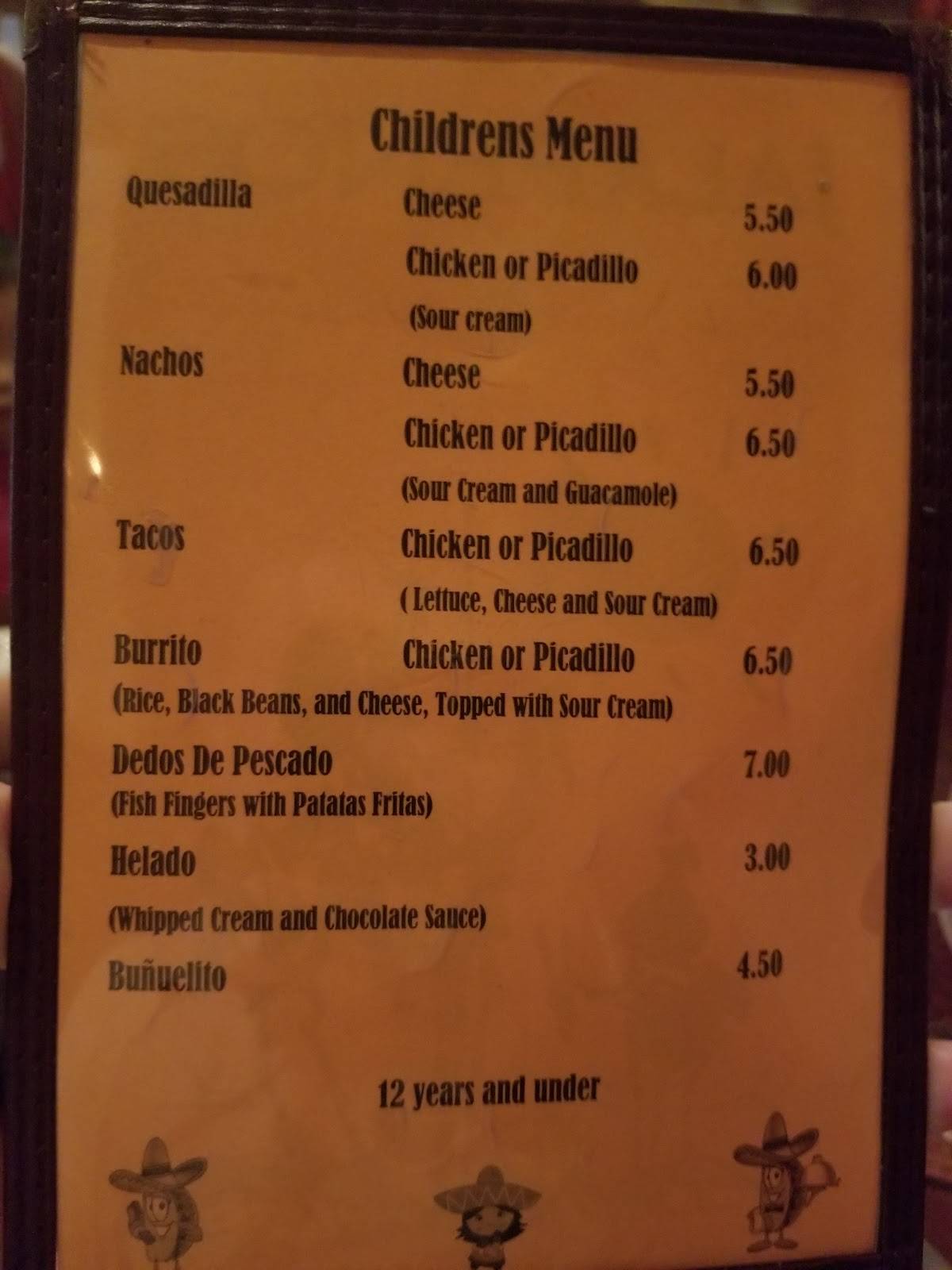 Menu at Jalapenos restaurant, Annapolis